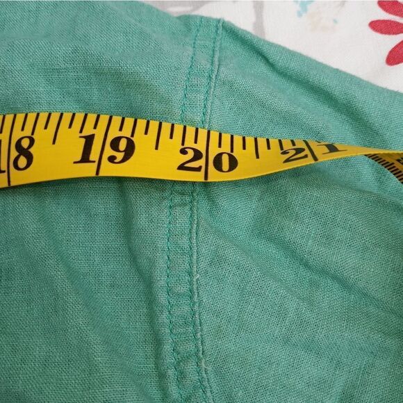 OldNavy ClassicFit XXL Green LngSlvRollTab LinenBlendPocketsButtonUp Men's Shirt - Picture 4 of 8